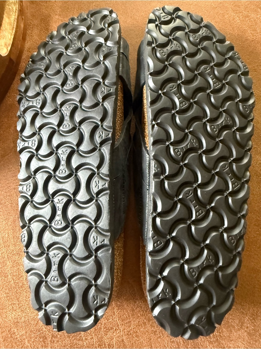 Birkenstock Black Lugano 39 Crisscross Leather Slide Sandals - Picture 3 of 4